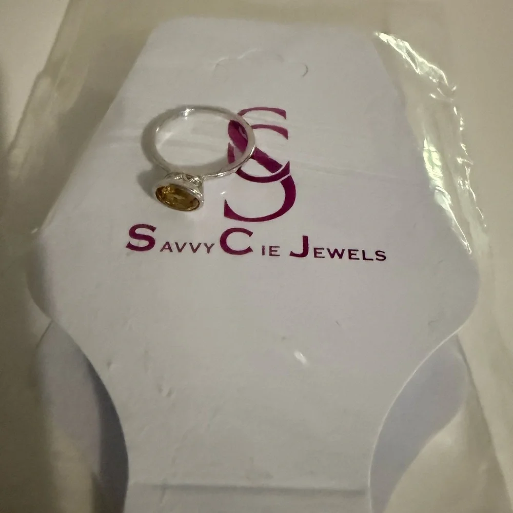 Savvy Cie Sterling Silver Citrine ring